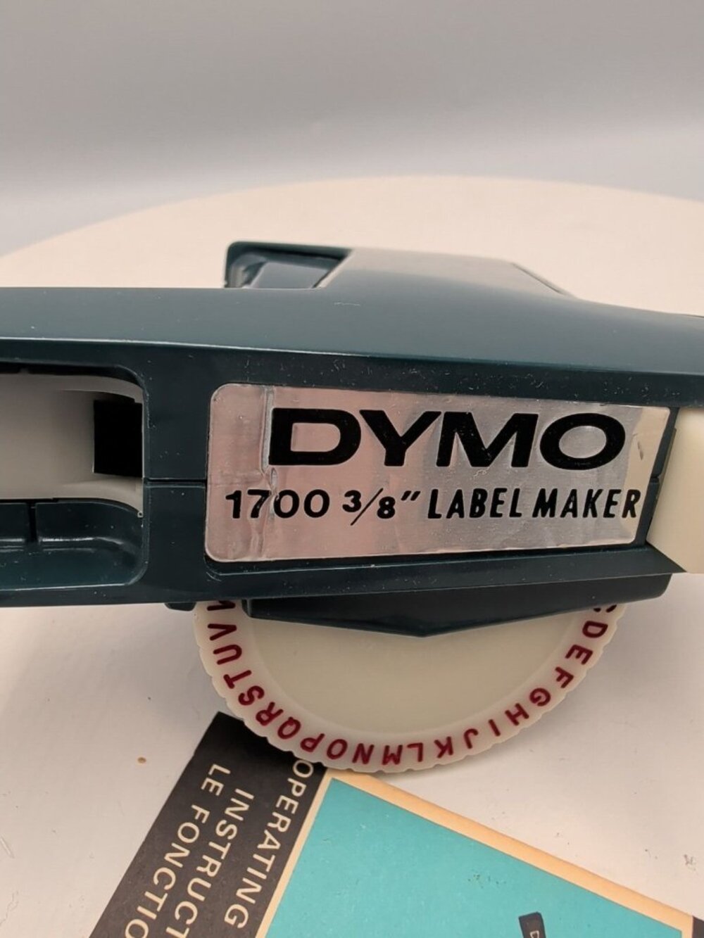 Vintage Blue & White Dymo 1700 Label Maker w Instructions 2x Discs New 1970's - Picture 4 of 7